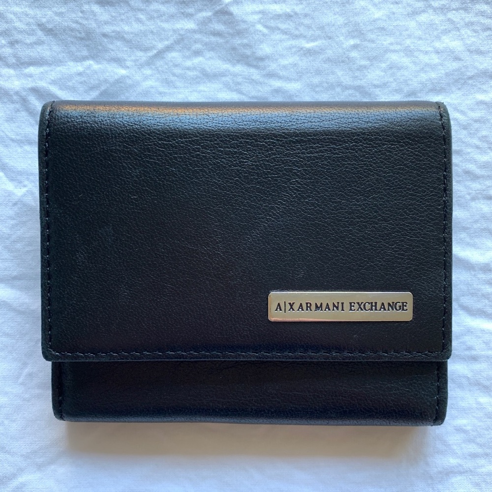 Armani Exchange Leather Trifold Wallet